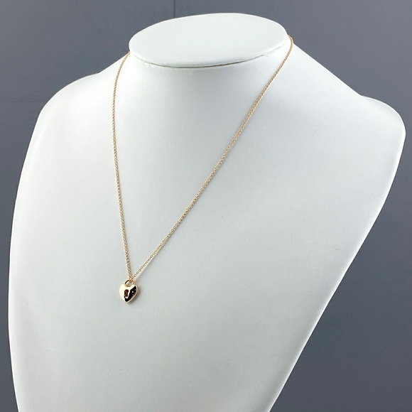 Tiffany Heart Lock Pendant Necklace Pink Gold - Picture 3 of 6